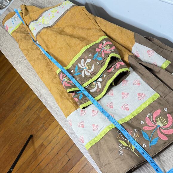 Gudrun Sjoden Embroidered Floral Linen Cotton Kimono Jacket Womens XL - Picture 3 of 12